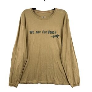 Horny Toad x Jay Dash We Are‎ The Voice Long Sleeve Graphic T-Shirt Mens L Tan